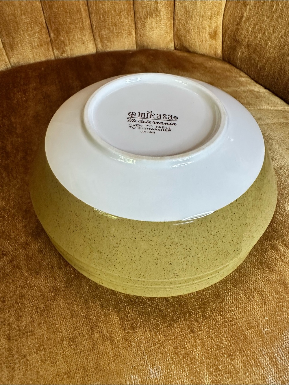 Mikasa Mediterrania Speckled Avocado Green Soup Cereal Bowls set of 4 Vintage